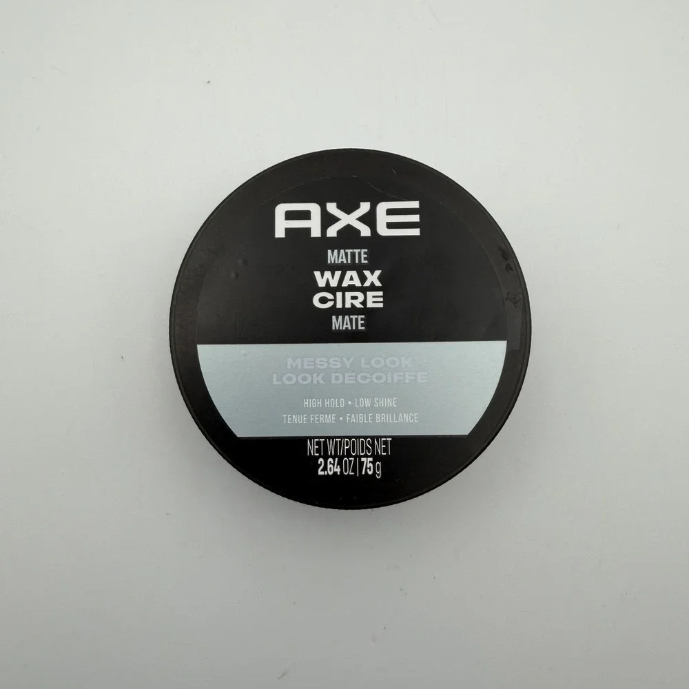 Axe Hair Messy Look Matte Wax 2.64 Ounce Men's Styling Agent High Hold Low Shine